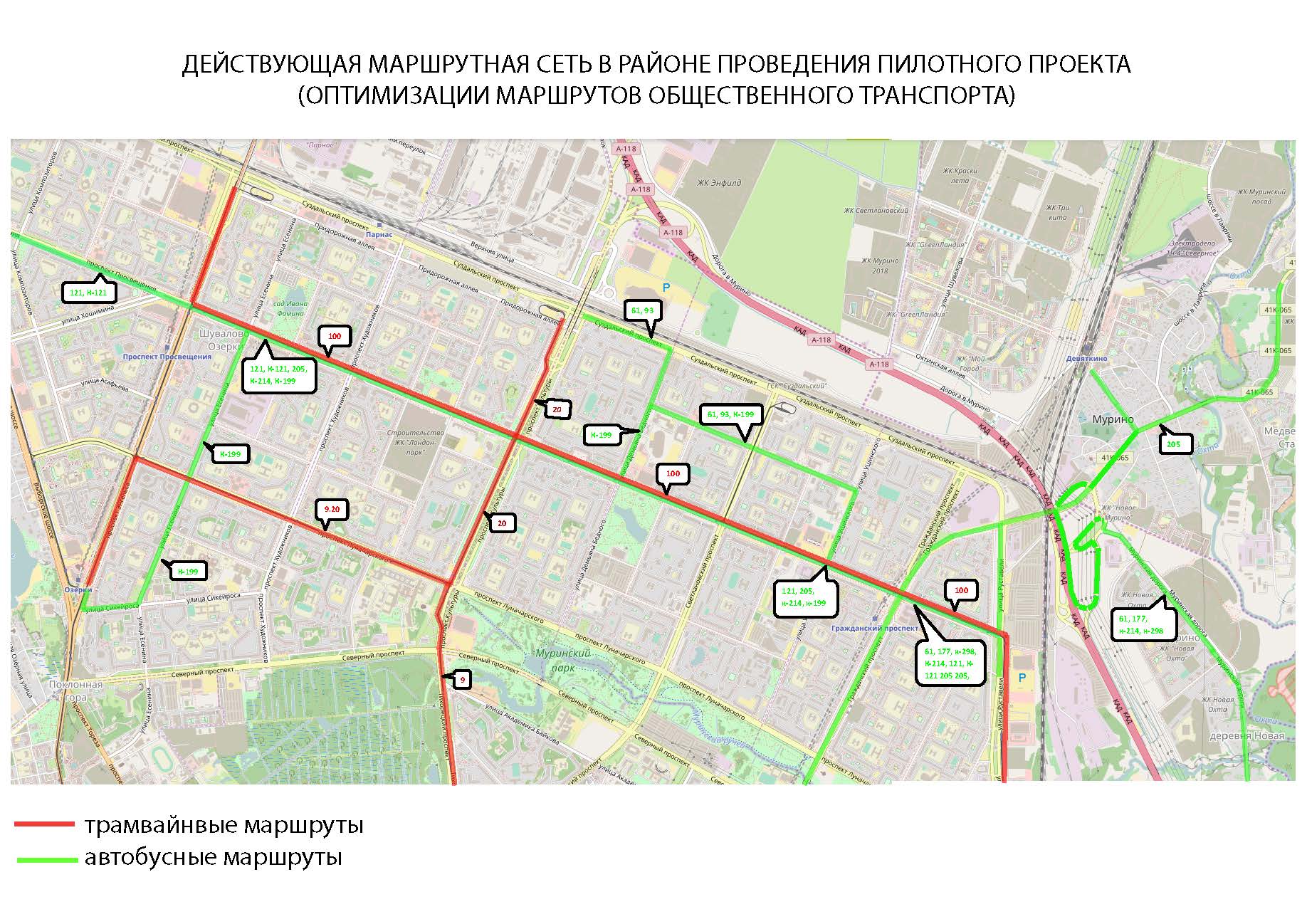 Карта маршруток спб